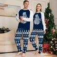 thumbnail image 4 of Nuevo conjunto navideño familiar con estampado de letras de dibujos animados azules, pijamas para uso doméstico en vacaciones familiares europeas y americanas, 4 of 5