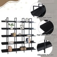 thumbnail image 4 of KTENME 5-Tier Bookcase With Metal Frame Vintage Open Bookshelf Industrial Style Book Case For Home Office Living Room, 4 of 8
