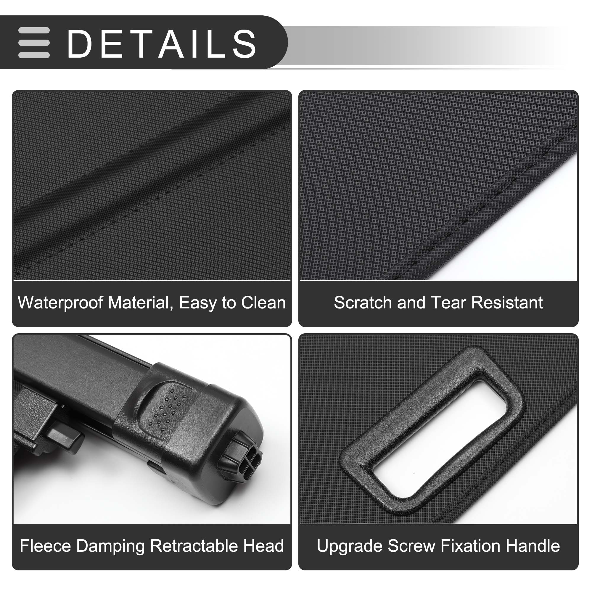 Unique Bargains Retractable Cargo Cover for Acura RDX Rear Trunk Parcel Shelf Shade Black