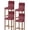 Red, variant on Grey Striped Bar Stool Covers Set of 4, Vintage Stripes Ombre Stretch Washable Bar Chair Covers with Backs, Removable Pub Counter Height Chair Cover for Kitchen Dining Room Cafe