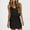 Black, variant on Zorckvet Loose Dresses for Women Cozy V Neck with Pockets Button Down Trendy Ladies Dress Fashion
