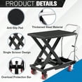 thumbnail image 5 of Hydraulic Lift Table Cart, 500 Lbs Capacity 28.5" Lifting Height Single Scissor Lift Table with Anti-Slip Pad & 4 Wheels for Material Handling & Transportation in Warehouse, Workshop, Black, 5 of 6