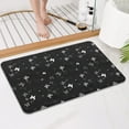 thumbnail image 4 of Black Gray Butterfly Pattern Bathroom Rugs Mat,Non Slip Microfiber Bathroom Rug,Rubber Backing,Soft Bathroom Mats for Bathroom Floor,Tub and Shower,17x27in(43x68cm), 4 of 5