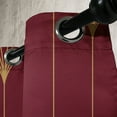 thumbnail image 3 of Ambesonne Art Deco Grommet Curtain, Burgundy Vintage Motif, 50"x96", Burgundy and Sand Brown, 3 of 5