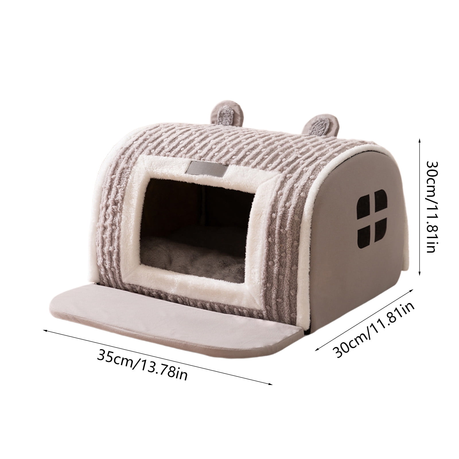 Winter Warm Pet Bed Villa,Removable Washable Cats Dog Bed,Two-Purpose Soft Pet Nests Mat,Pet Bed for Small Pets Under 5 Catties,Warm Cats Dog Pet Nests Mat