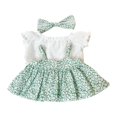 thumbnail image 2 of Traje de vestir para muñecas de moda, accesorios de disfraz para muñeca de niña, ropa estampada para muñecas DIY, ropa para muñecas de 38cm, regalos Verde, 2 of 8