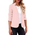thumbnail image 6 of Edvintorg Womens Blazer Plus Size Long Sleeve Business Casual Open Front Suit Jacket Women Fashion M-4XL Pink, 6 of 6
