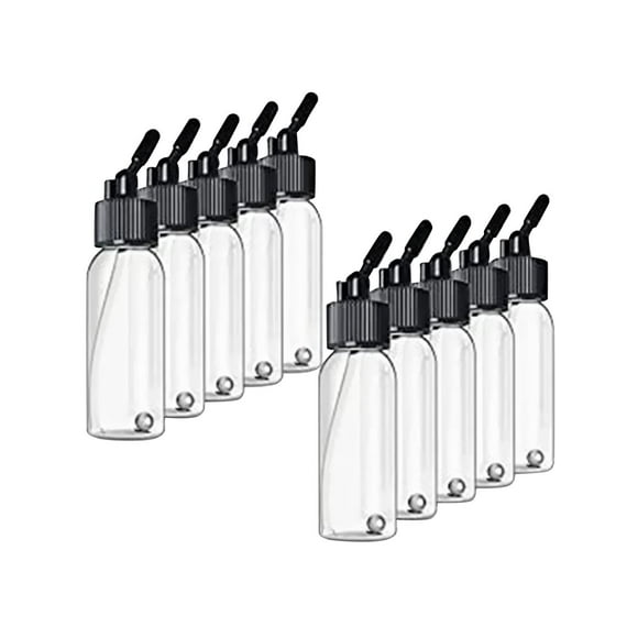 Botella vacía de pintura de doble acción, chorro de succión de sifón, reutilizable, puntiagudo, a prueba de fugas, frascos de 30ml para líquidos, tint