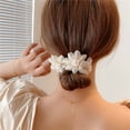thumbnail image 2 of Xihbxyly Diadema de Organza con Flores, Kit de Peinado Elástico, Estilo Retro Relajado, Ideal para Cabello Grueso, Ideal para Fiestas y Viajes, Accesorios Atractivos para El Cabello., 2 of 6