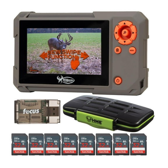 Wildgame Innovations Trail Pad Swipe SD Card Reader Bundle with Accessories