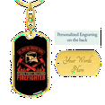 thumbnail image 3 of Then They Become Firefighter Stainless Steel or 18k Gold Premium Swivel Dog Tag Keychain, 3 of 8