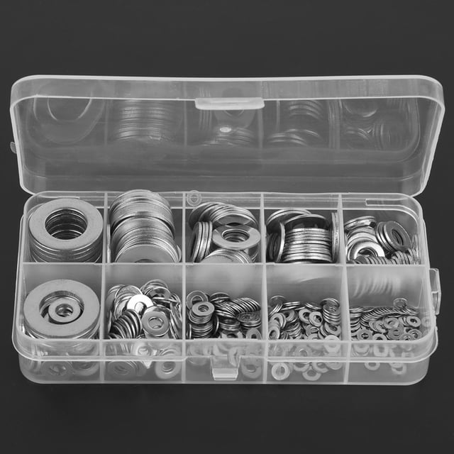 Juego de 580 arandelas de acero inoxidable Bling Bling M2 M2.5 M3 M4 M5 M6 M8 M10 M12