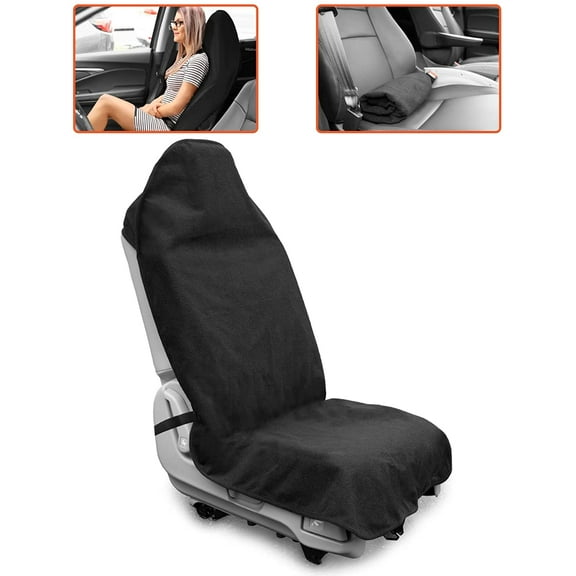 Trobo Seat Covers, Waterproof Anti-Slip Sweating Towel Breathable Car Seat Protector for Post Gym Workout, Running, Swimming, Beach and Hiking, Fits Most Vans, SUVs, Trucks, Travel Accessories, Black