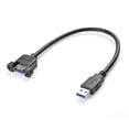 thumbnail image 2 of Peggybuy USB 3.0 Extension Cable Male to Female Dual Shielded w/Screw Panel Mount, 2 of 6