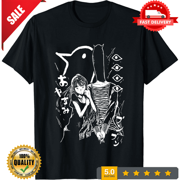 Vintage Oyasumi Goodnight Punpun T-Shirt,Aiko Tanaka,Anime Shirt,Manga cartoon t shirt, NEW INSTOCK-TH71040