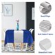 thumbnail image 3 of Juego de mantel y camino de mesa, paquete de 16, azul y plateado para fiestas, 3 of 7
