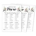 thumbnail image 1 of Inkdotpot 50-PackFloralWhats In Your Purse Bridal ShowerGameWedding Shower Bachelorette Party Bulk ActivityGameCards, 1 of 7