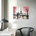 thumbnail image 3 of JRXY Paris Eiffel Tower Wall Decor for Bedroom Canvas Wall Art Painting Pictures for Bathroom Wall Decor Pink Paris Room Wall Art Decor Modern Artwork for Walls Framed Home Wall Decoration picture3, 3 of 4