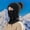 Black, variant on Slouchy Beanies for Women Beige Hooded Scarf Hat Knit Balaclava Women Polyester fiber Winter Hats Ear Covers for Men Women-Warm Daily Headwear One Size