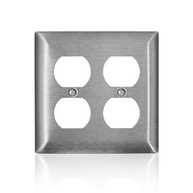 Leviton 3004826 C Series Stainless Steel 1 Gang Metal Duplex Wall Plate Com - Hubbell Stainless Steel Wall Plates Pdf