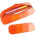 thumbnail image 2 of Colorful Silicone Pencil Case Aesthetic Lightweight and Portable Pen Bag Stylish Small Stationery Organizer for Sch ool Orange 1Pcs, 2 of 6