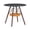 Black+Walnut, variant on GZXS Modern Round Coffee Table with Woven Storage Basket, 31.5" MDF Accent Center Table with Solid Wood Legs, for Living Room, Apartment, Balcony, Black+Walnut
