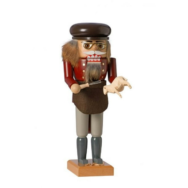KWO Woodcarver German Wood Christmas Nutcracker 10 Inch Made in Germany