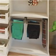 thumbnail image 4 of TUHOME Pull Out Trousers Rack 18 Arms Black Clothes Organizer stainless steel, 4 of 7