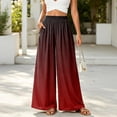 thumbnail image 2 of Women's Ombre Gradient Palazzo Pants, High Waisted Wide Leg Long Trousers with Pockets, Casual Summer Beach Flowy Skirt Pants, 2 of 6