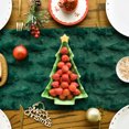 thumbnail image 7 of Sm:)e Green Tree Christmas Table Runner 13x72 Inch, Soft Plush Faux Fur Mantel Kitchen Dining Table Decor, Winter Xmas Party Decor, 7 of 7