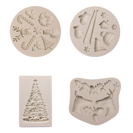 

Christmas Baking Molds | Christmas Tree Snowflake DIY 3D Silicone Mold | Candy Mould for Fondant Chocolate Soaps Mousse Jelly Cake Decorating Tool Baking Supplies