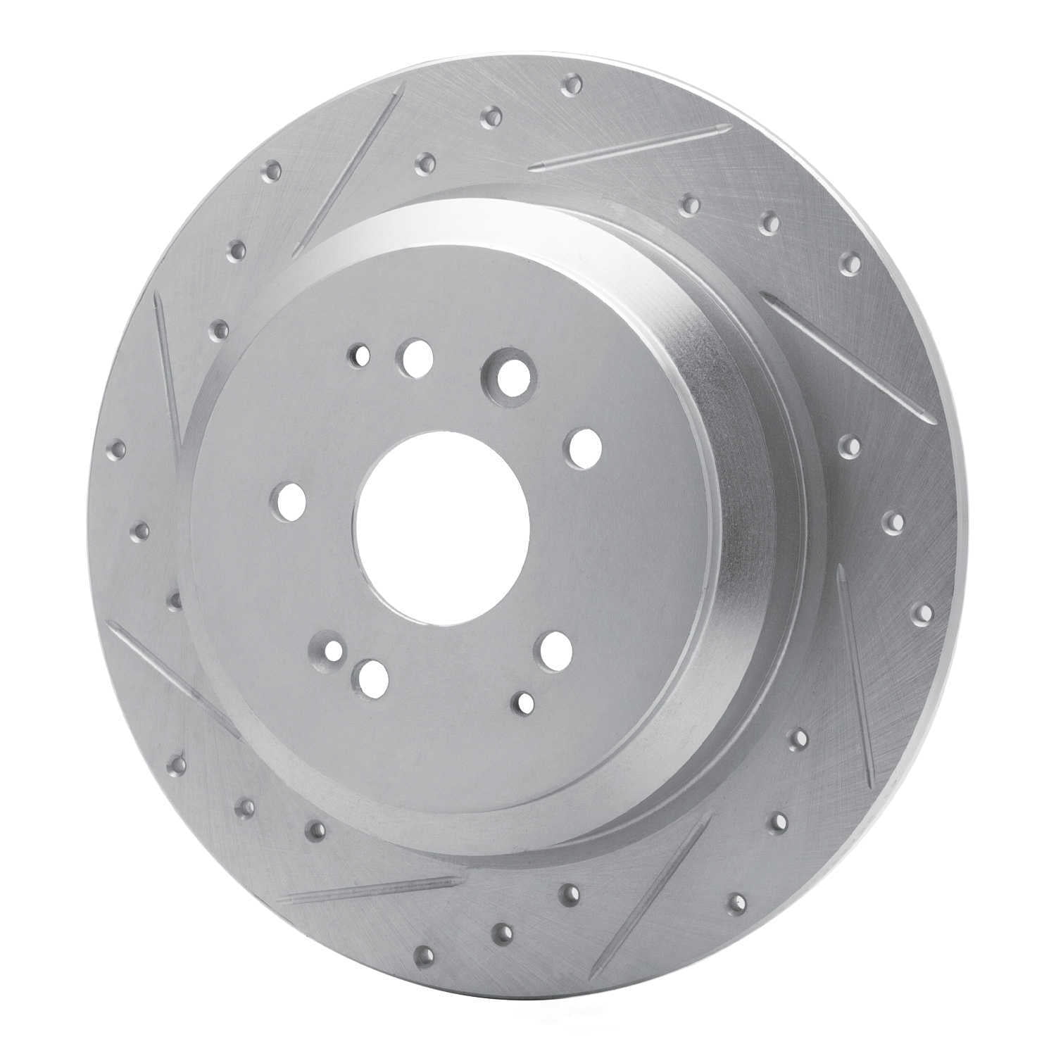 Dynamic Friction Company 631-58028L DFC Brake Rotor - Drilled And Slotted - Silver