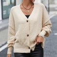 thumbnail image 1 of Cardigans Surdimensionnés pour Femmes Mode Décontractée Couleur Cardigan à Manches Longues Femmes Mode Automne 2023 en Liquidation, 1 of 9