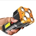 thumbnail image 2 of P7900 Super Bright Linterna Portátil USB Trabajo Senderismo Reflector (Oro), 2 of 7