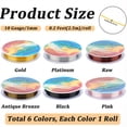6 Rolls 6 Colors Round Copper Jewelry Wire Long-Lasting Plated Mixed ...