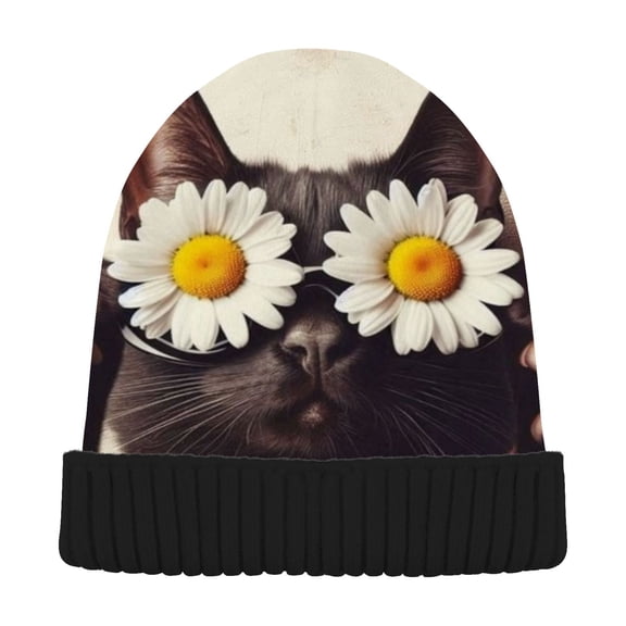 BZSMCE Winter Beanie Hats Warm Cozy Cap Ornate Circles Pattern