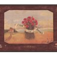 thumbnail image 1 of Papier Peint Tournesols Lavande Ferme Frontière Design Rétro, Rouleau 15' x 7'', 1 of 3