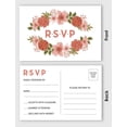 thumbnail image 3 of Inkdotpot RSVP Postcards (Set Of 50) 4"X6" Blank With Mailing Side,RSVP Reply Response Cards For Wedding Floral Print Return Cards, 3 of 5