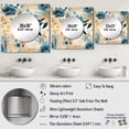 thumbnail image 4 of Designart "Floral Escape In Blues" Floral Square Mirror Wall Decor Cottage - Large Blue Square Bathroom Mirror - Square Printed Wall Mirror Art, 4 of 5