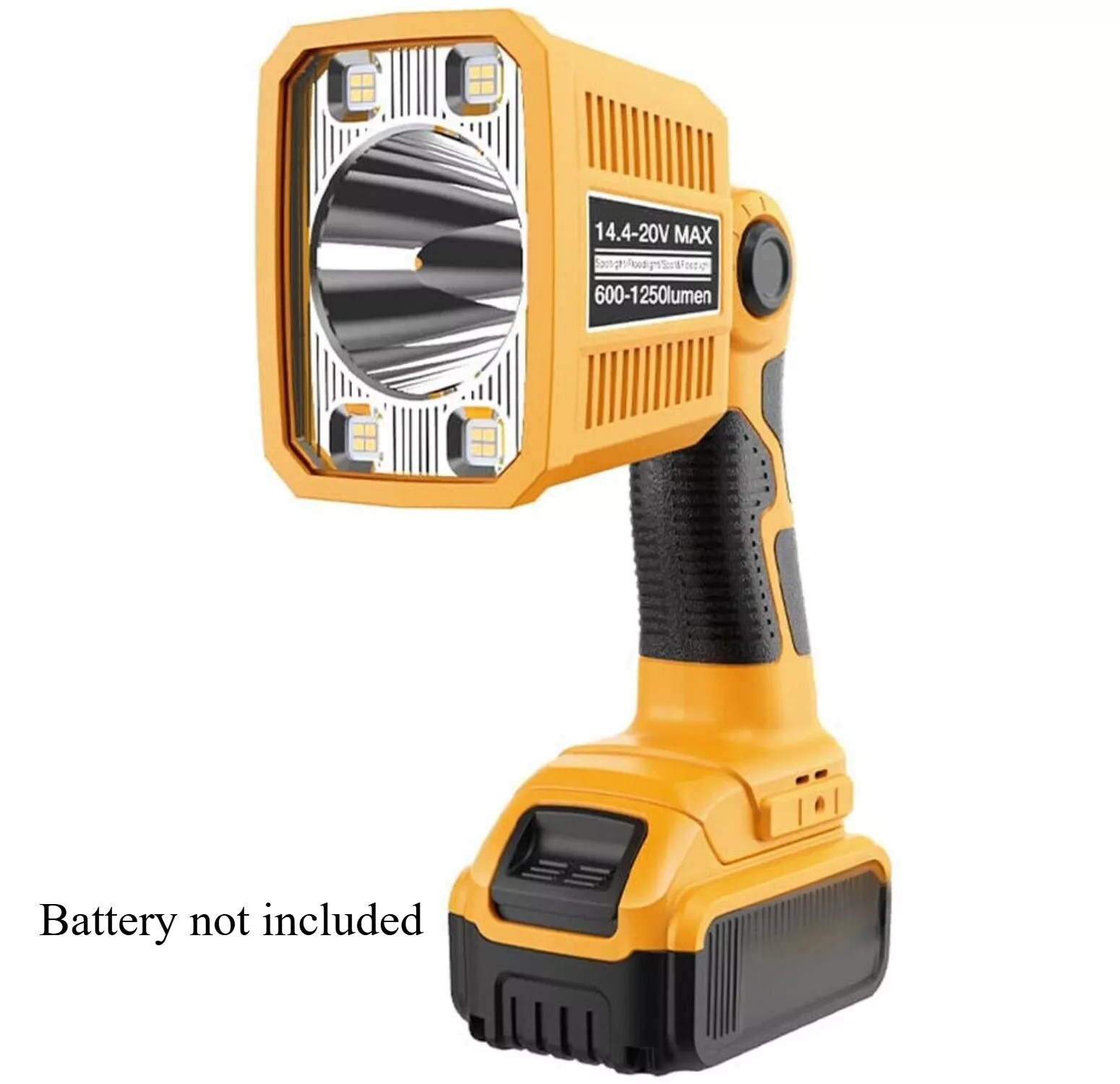 1250LM Flashlight for Dewalt 20V Battery Spotlight Jobsite Light LED Work Light