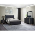 thumbnail image 2 of Marceline 4-piece Queen Bedroom Set with LED Headboard Black, 2 of 6