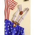 thumbnail image 7 of Wassery Baby Boys 4th of July Outfits 6 12 18 24 Months Infant Newborn Boys Independence Day Clothes Set Short Sleeve Bowtie Romper + Suspender Shorts Summer Infant Gentleman Bodysuits, 7 of 7
