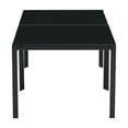 thumbnail image 6 of Coffee Table Set 2 pieces, Modern Minimalist Square Center Cocktail Table Set with Tempered Glass Finish, Industrial Metal Tea Table for Living Room Home Office, Black, 6 of 9