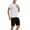 White, variant on CHUOU Men's Pajama Set Lightweight Quick Drying Short Sleeved V Neck Shirt And Shorts Soft And Comfortable Sleeping Set Style Three