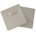 thumbnail image 6 of Simplify Collapsible Fabric Storage Box in Ivory, 6 of 7