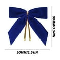 thumbnail image 3 of RuiJiao 12Pcs Velvet Christmas Bows Decor Set, Elegant Wreath and Tree Decoration with Metal Wire, 3.5 Inch Festive Holiday Party Decorations for Xmas Gifts, Home, Wreaths (12 Bows), 3 of 9