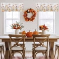 thumbnail image 5 of Thanksgiving Flowers Pumpkin Valances for Windows, 42 x 18in, Retro Floral Watercolor Autumn Rod Pocket Kitchen Valance Curtain Light Filtering Window Treatments for Living Room Bedroom, 1 Panel, 5 of 7
