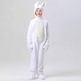 thumbnail image 3 of Zwiiyzr Girls Casual Cartoon Animal Jumpsuits Long Sleeve Hooded Rompers 5-12 Years White, 3 of 6