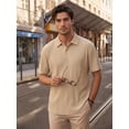 thumbnail image 2 of RICHCOIN Polo Shirts for Men Summer Short Sleeve Textured Knit Casual Golf Tops Collared T Shirt, 2 of 7