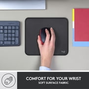 Logitech Mouse Pad - Studio Series, Computer Mouse Mat with Anti-slip Rubber Base, Easy Gliding, Spill-Resistant Surface, Graphite